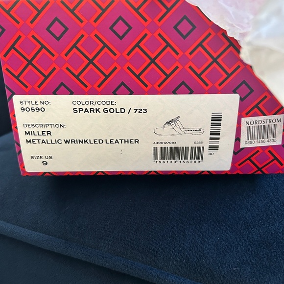 Tory Burch Gold Miller Sandals 9 - Picture 3 of 9